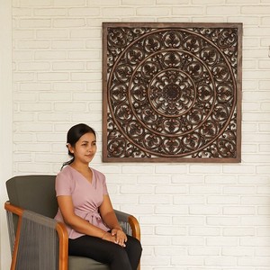 MDF ウッドレリーフ 100×100cm インテリア 壁面 アート ウォールデコレーション 木製