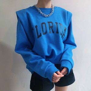 2 Raised Back Solid Shoulder English Character 2 Pullover
