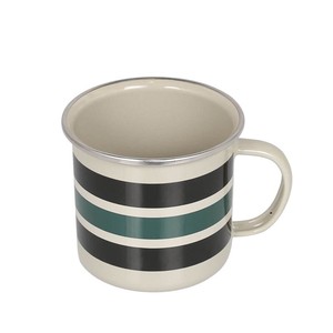 [DULTON] RIM ENAMELED BLACK GREEN BLACK Enamel Mug