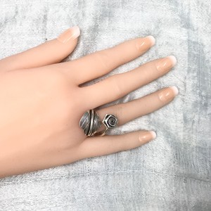 Ring Ring Silver Flower rose