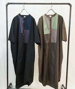 Casual Dresse Patchwork Cotton