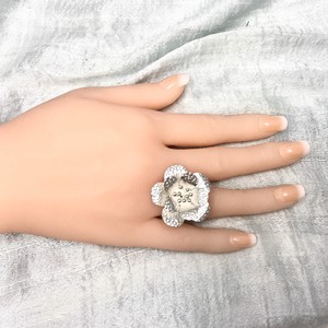 Ring Ring Silver Flower