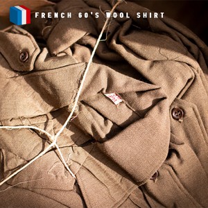 【デッドストック】フランス 60's ウールシャツ