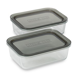 Storage Jar/Bag Heat Resistant Glass Set of 2