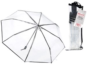 透明三段折りたたみ傘