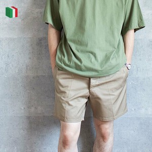 【デッドストック】イタリア チノショーツ オールドスタイル ボタンフライ