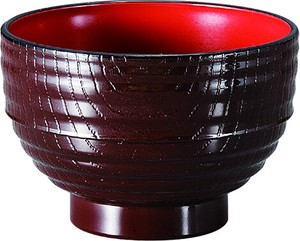 Stack Wood Grain Soup Bowl Inside Fountain 30 60 Made in Japan bowl Miso soup Bowl