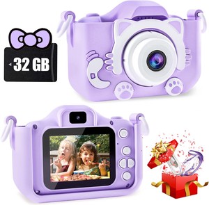 子供用カメラ キッズカメラトイカメラ1080P HD 動画カメラ /32GBメモリーカード付き