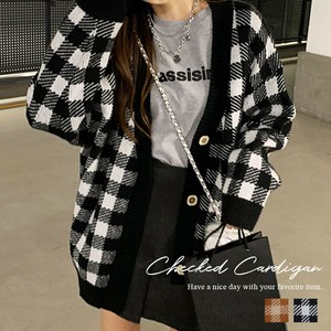 Cardigan Knitted Plaid
