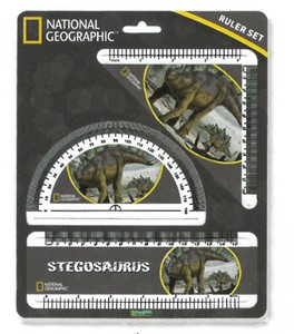 【恐竜】3D定規セット　ナショナルジオグラフィック　ステゴサウルス　18611