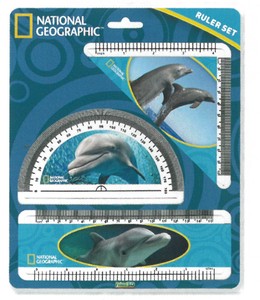 【海の生き物】3D定規セット　ナショナルジオグラフィック　イルカ　18603