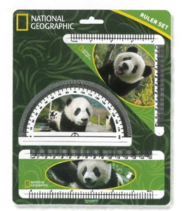 【動物】3D定規セット　ナショナルジオグラフィック　パンダ　18608