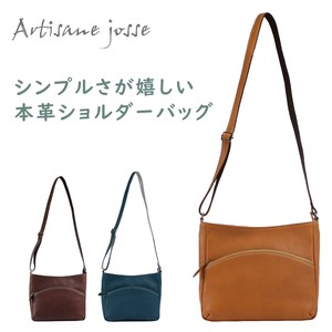 Shoulder Bag Leather Genuine Leather Ladies' Made in Japan