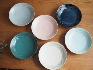 Mino ware Plate 9-inch 6-colors Made in Japan