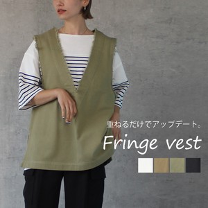 Vest Fringe Vest Layered V-Neck Tops Spring/Summer Autumn/Winter