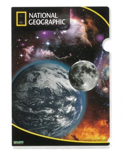 【宇宙】3Dクリアホルダー　ナショナルジオグラフィック　月と地球　18470