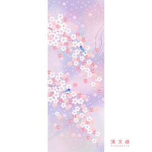 【濱文様】　絵てぬぐい　こぼれ桜　【春の人気者】　(日本製)