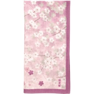 手帕 粉色 日本制造