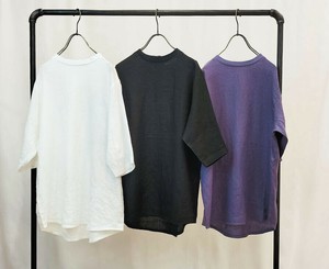 17×17LINEN(製品染め)　クルーネックプルオーバー「2023新作」2023年夏新作