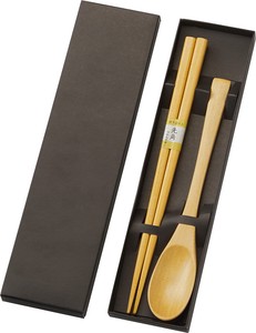 Chopstick Spoon Set Plain Wood Boxed Wooden