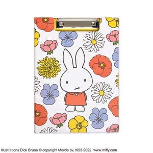 2 3 Miffy Clip Board Colorful Flower White Yellow