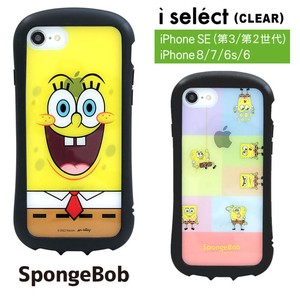 スポンジ・ボブ i select  clear iPhoneSE(第3世代/第2世代)/8/7/6s/6対応ケース