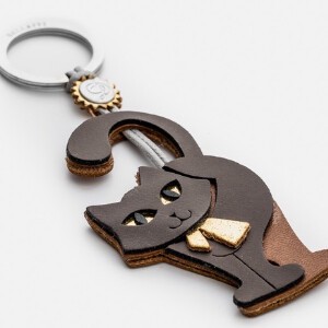 Key Ring Ethical Collection Black Cat Cat Made in Italy