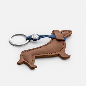 Leather Key Holder Apple Leather Dachshund Collection
