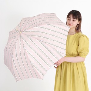 【雨傘】長傘　フラワーストライプ