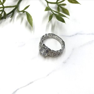 Ring Ring Silver Rhinestone Bijou