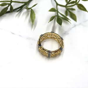 Ring Ring Gold Silver Rhinestone Bijou