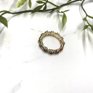 Ring Ring Gold Bijou Rhinestone Colorful