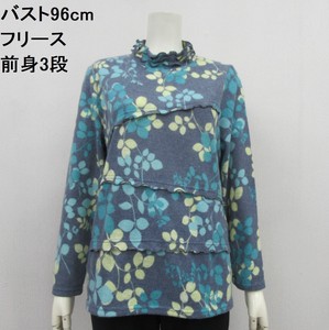 Fleece Floral Pattern Predecessor 3 Steps High Neck T-shirt 1 4 8 6
