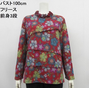 Fleece Floral Pattern Predecessor 3 Steps High Neck T-shirt 1 4 8 6