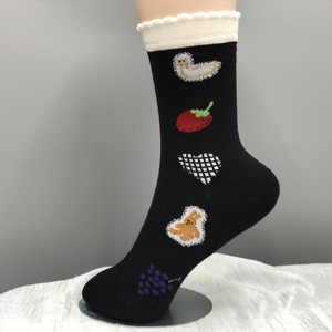 Crew Socks Ruffle Strawberry Socks Ladies' Fruits