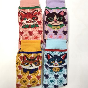 Socks Crew Socks Ladies Cat Animal Heart