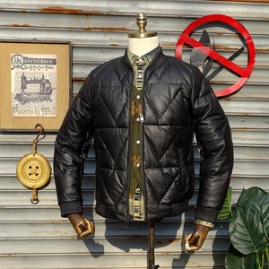 Leather Down Jacket Genuine Leather Bike Leather Men's Jacket Rider Leather High Quality