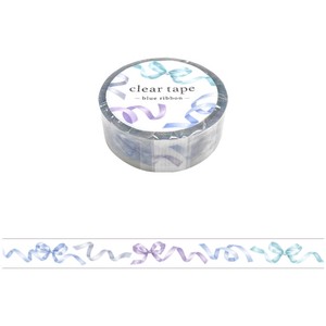 Washi Tape Blue Ribbon Clear Tape 15mm Width