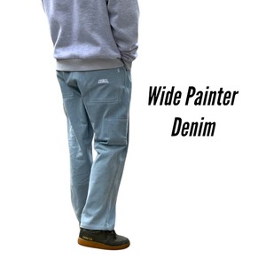 Wide Painter Denim/刺繡デザインワイドペインターロングデニム