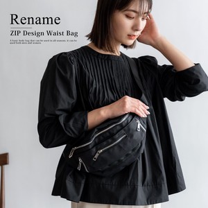 Rename ZIP デザイン ウエストバッグ