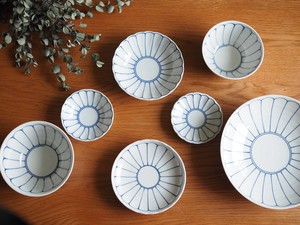 【菊線】皿・鉢・茶碗　全7形状（美濃焼・日本製・陶磁器）