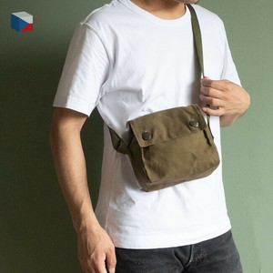 【デッドストック】チェコ キャンバスショルダーバッグ スモール