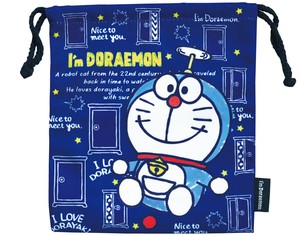 【巾着　キャラクター】I’m Doraemon　　ドア　コップ入れ　ナフキン入れ