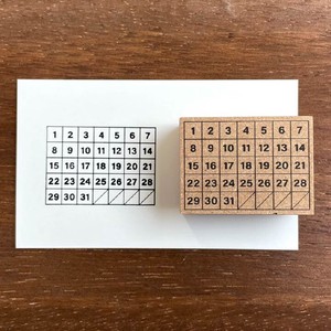 【手帳スタンプ】ハビットトラッカー カレンダー型・M（b-017）スタンプマルシェ 日本製 はんこ