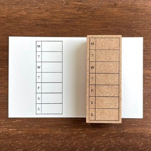 【手帳スタンプ】週間メモ S 英語ver（b-019）スタンプマルシェ 日本製 はんこ