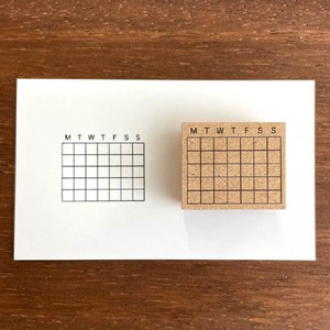 【手帳スタンプ】カレンダー S 英語ver（b-023）スタンプマルシェ 日本製 はんこ