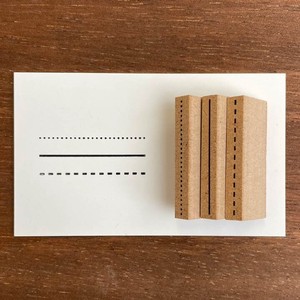 【手帳スタンプ】シンプルな線 35mm 3個セット（b-032）スタンプマルシェ 日本製 はんこ