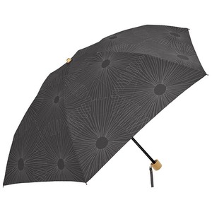 折畳日傘(晴雨兼用) 50cm T/C ブルーム BLACK 【392／サンキューニ 特価】 MK625600