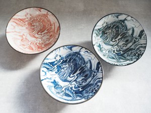 Mino ware Donburi Bowl M Dragon 3-colors Made in Japan