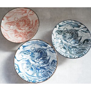 Mino ware Donburi Bowl Ramen Bowl Dragon 3-colors Made in Japan